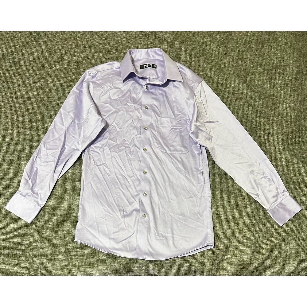 Murano Men's 14 1/2-32 Purple Long Sleeve Shirt‎